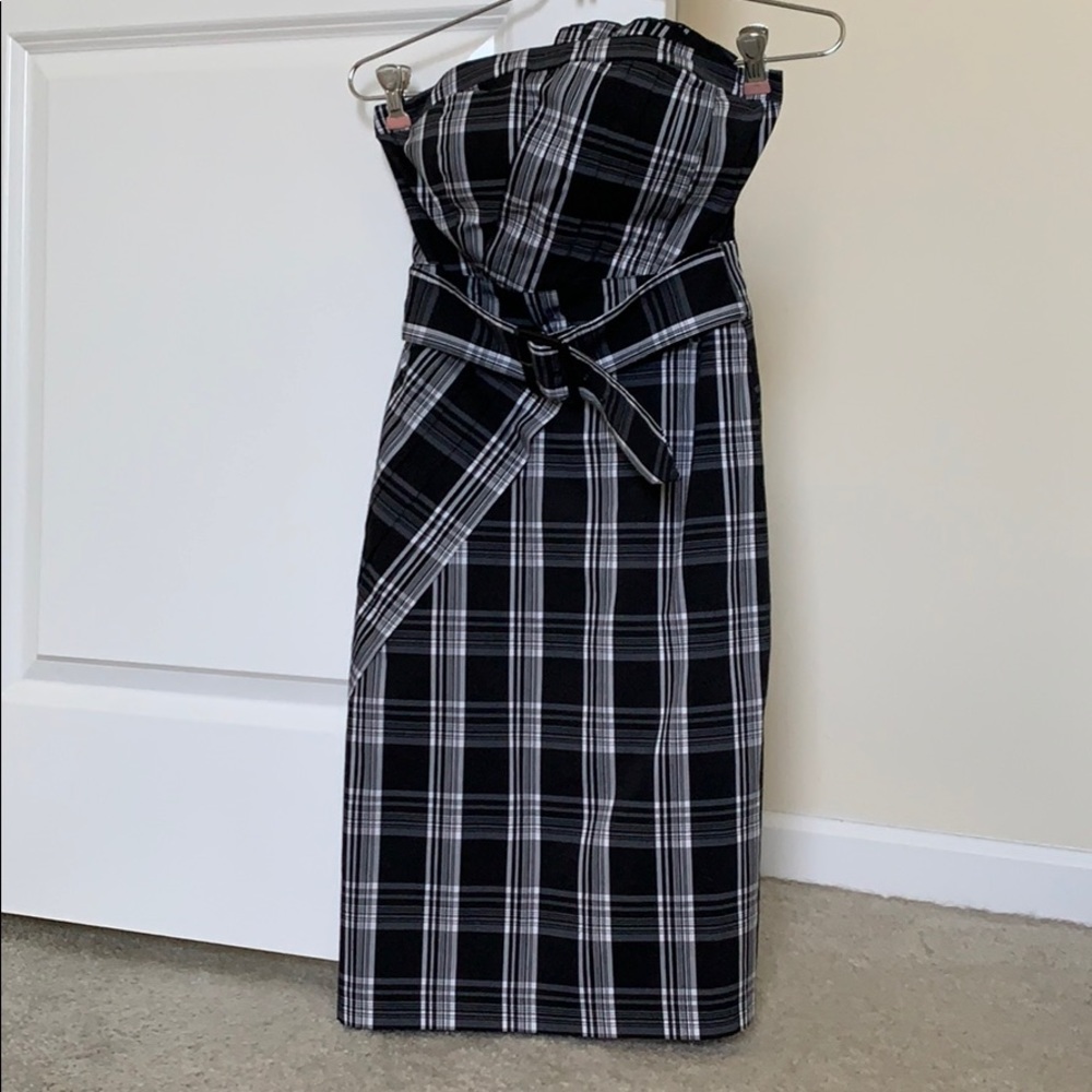 Bebe Plaid Ava Pleated Mini Dress